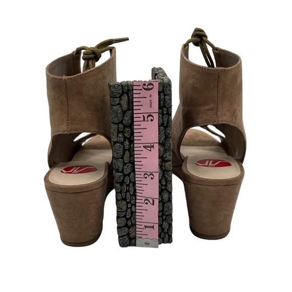 Wedge Almond Loraine Lace Up Cork Memory Foam Leather Heels Size 8 Women's - Picture 7 of 8